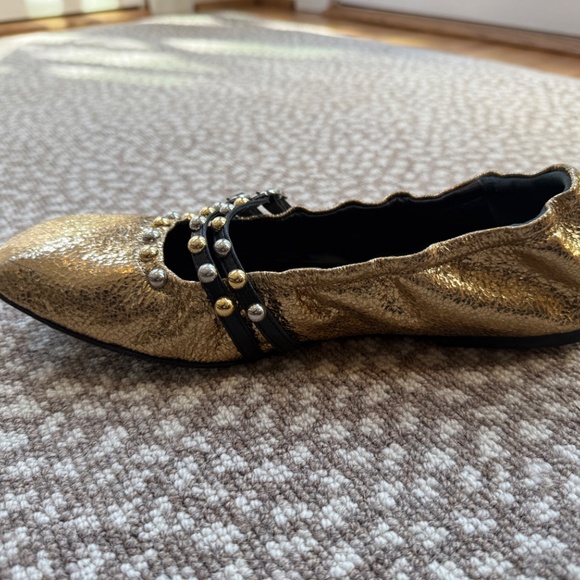 Ann Mashburn Gold Studded Ballet Flats size 40/9.5 - Picture 7 of 8